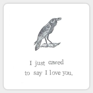 I Just Cawed To Say I Love You Sticker